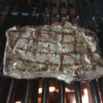Grass Fed Flat Iron Steak on Grill