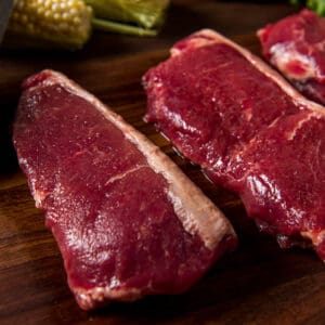 River Watch Beef Cuts - KC Strip Steak - 3 Steaks - Close Up