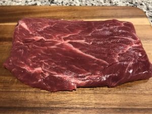 Flat Iron Steak on Cutting Board