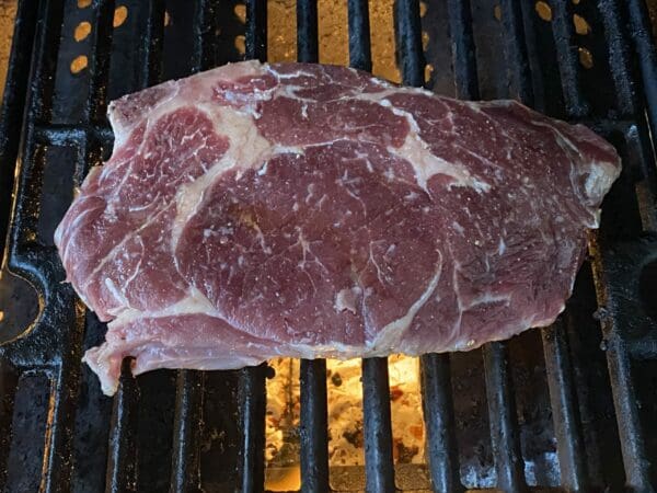 Grass Fed Bone-in Ribeye Steak on the Grill