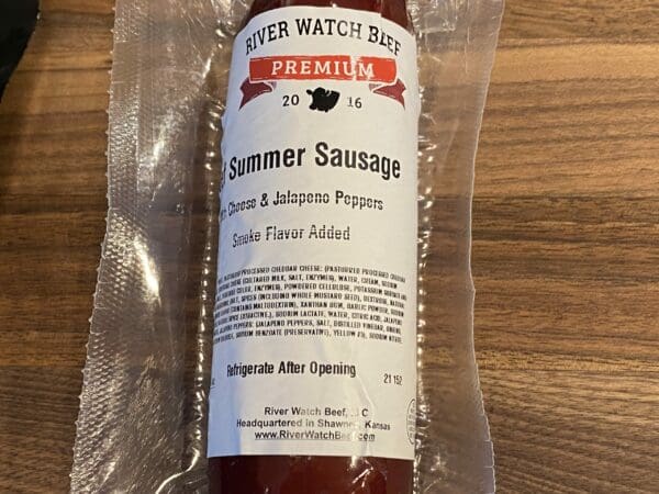 Beef Summer Sausage Cheese Jalapeno Label