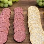 Mild Summer Sausage on Butcher Board