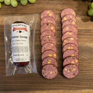 Beef Summer Sausage with Cheese and Jalapeno