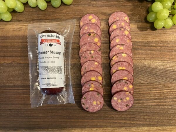 Beef Summer Sausage with Cheese and Jalapeno